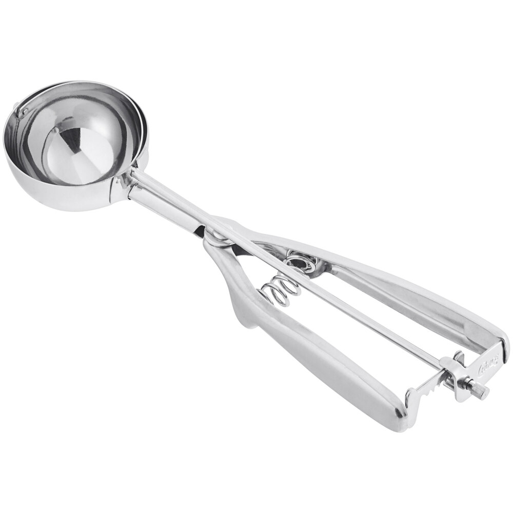 Choice #20 Round Stainless Steel Squeeze Handle Disher - 2 oz.