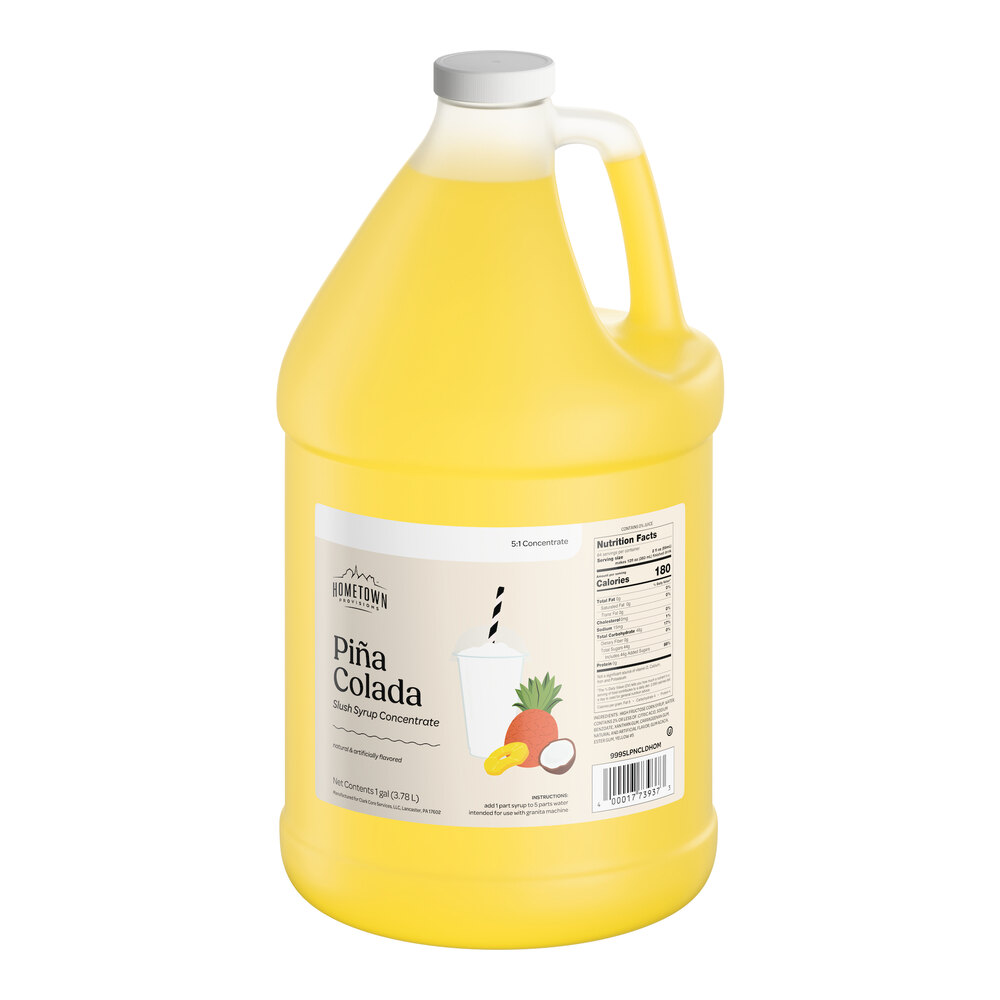 Hometown Provisions Pina Colada Slushy 5:1 Concentrate 1 Gallon - 4/Case