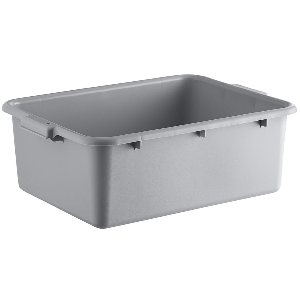 Gray Plastic Utility Bus Box Nicesh 4-Pack 32 L Large Commercial Bus Tubs