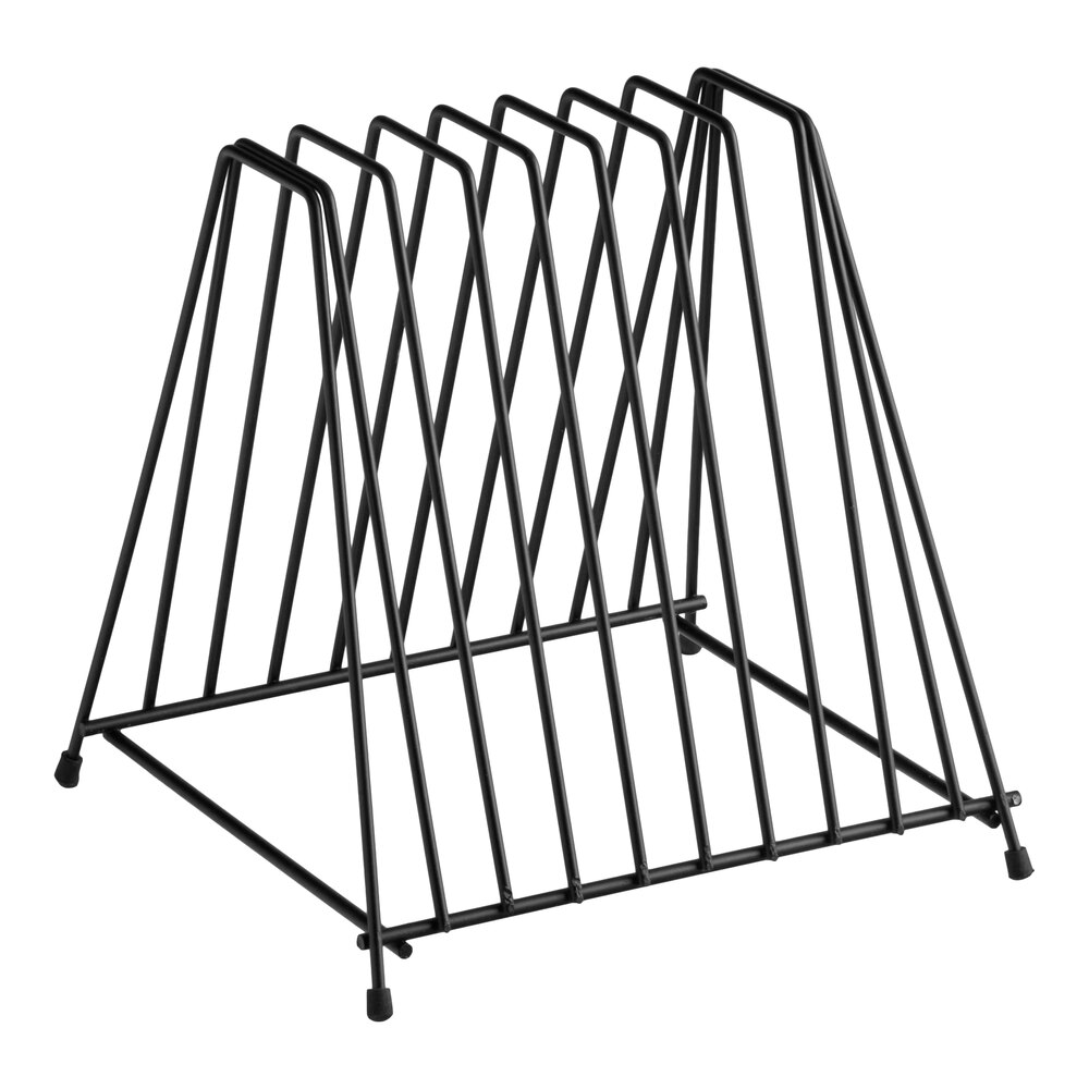 Cutting Input Rack Choice 10-Slot Black Wire Cutting Board Storage Rack