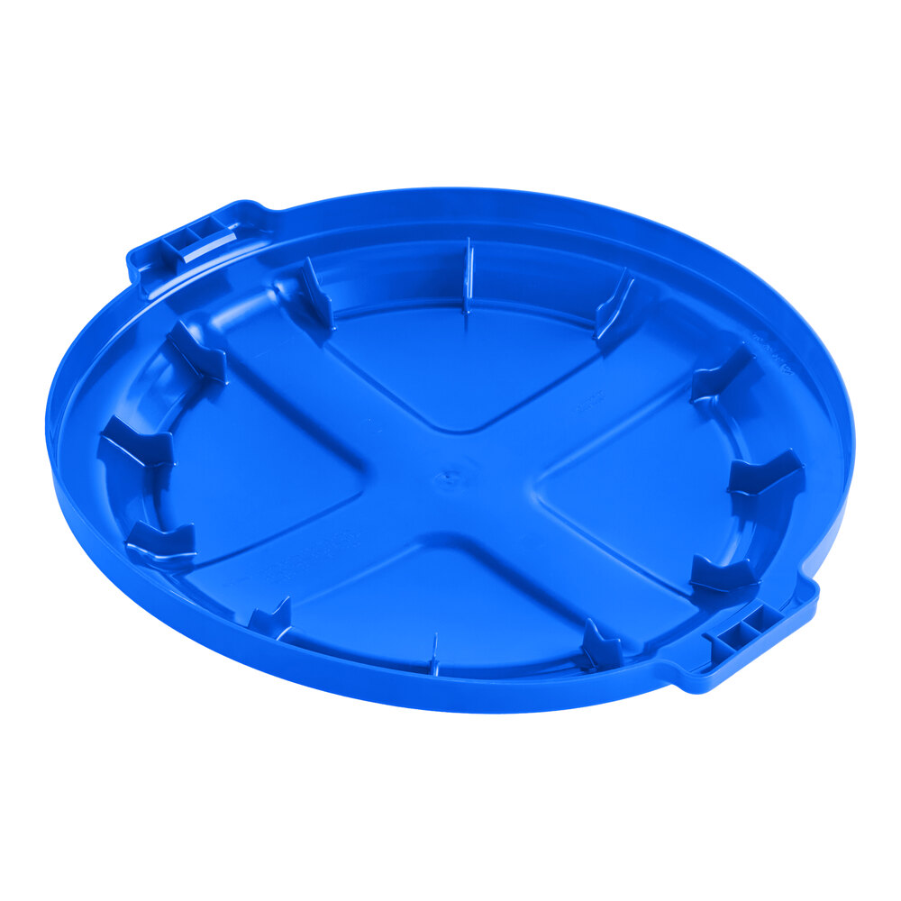 32 Gallon Blue Round Dome Trash Can Lid