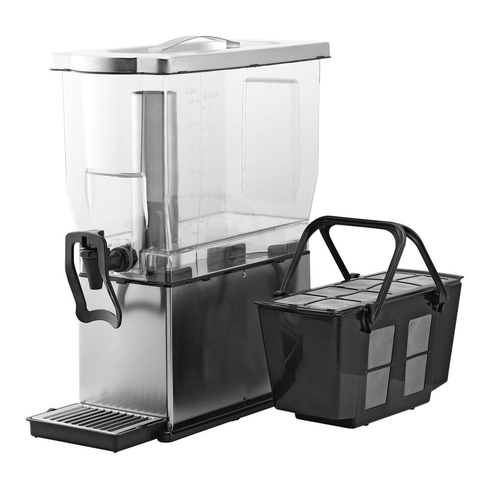 Service Ideas Cold Brew 'N' Serv 3 Gallon Brushed Stainless Steel and ...