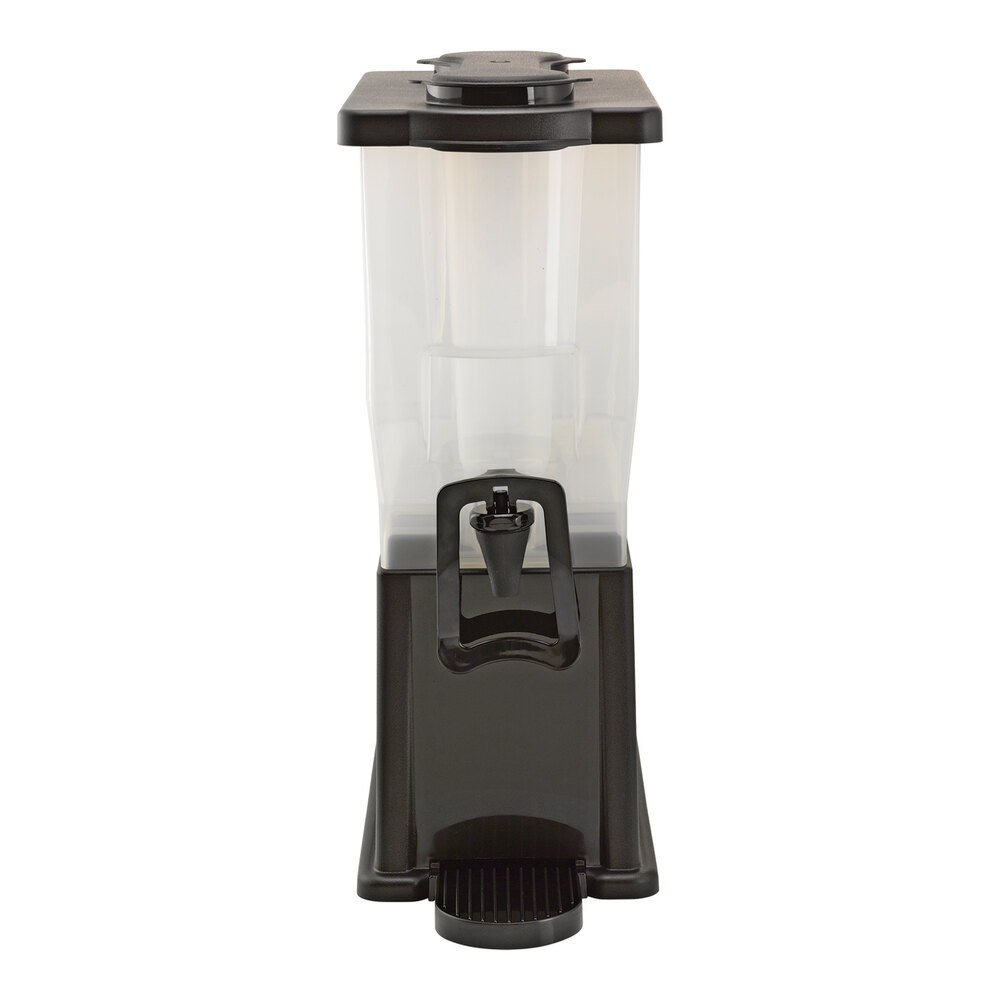 Rectangular Container Dispenser Service Ideas Classic 3 Gallon Rectangular Black Acrylic Hands-Free ...