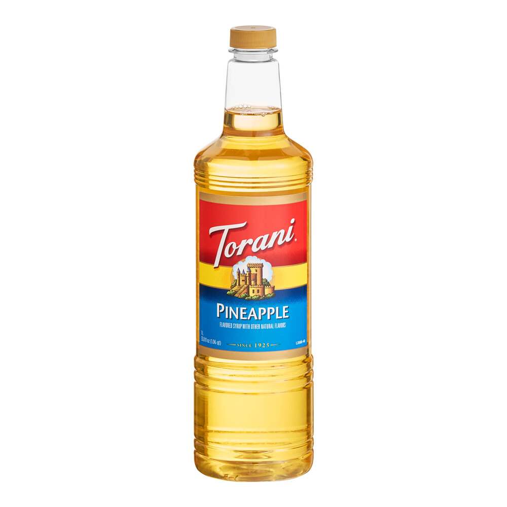 Torani Pineapple Flavoring / Fruit Syrup Plastic Bottle 1 Liter