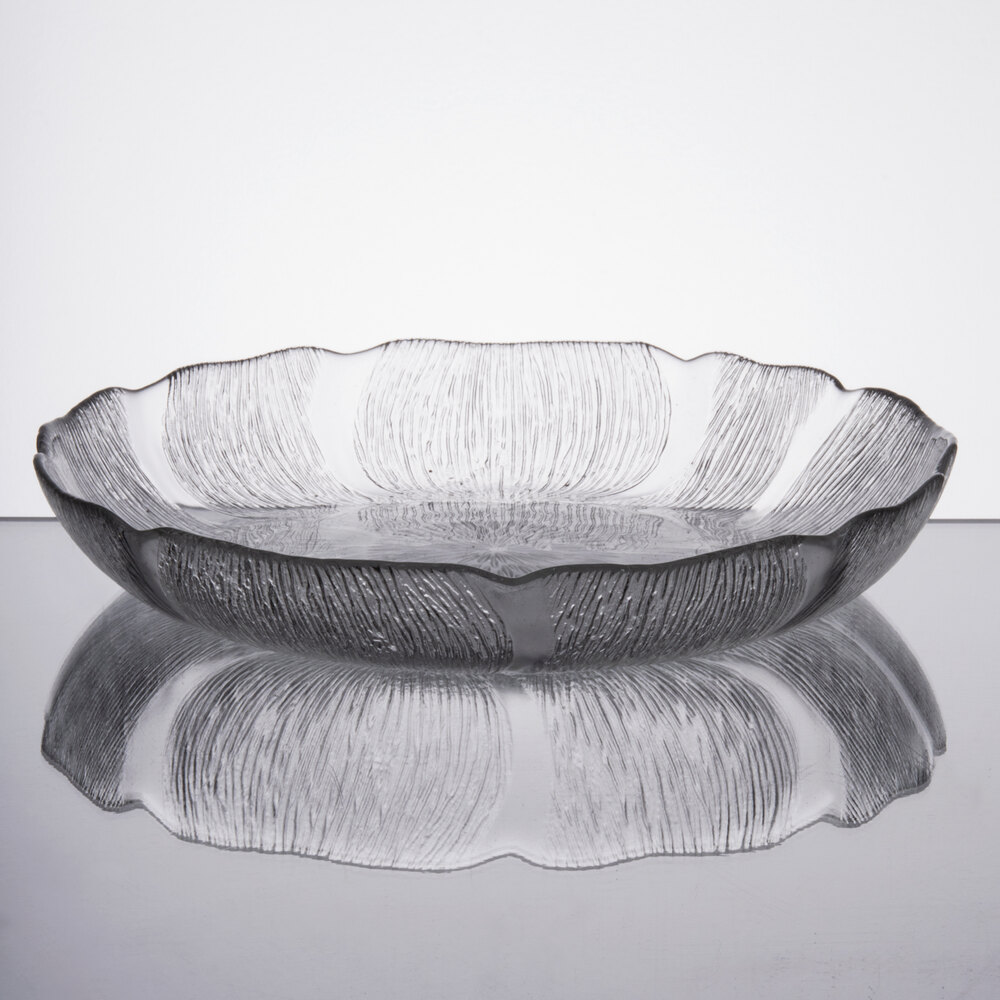 Arcoroc J0226 15 oz. Fleur Glass Soup / Deep Salad Plate / Bowl by