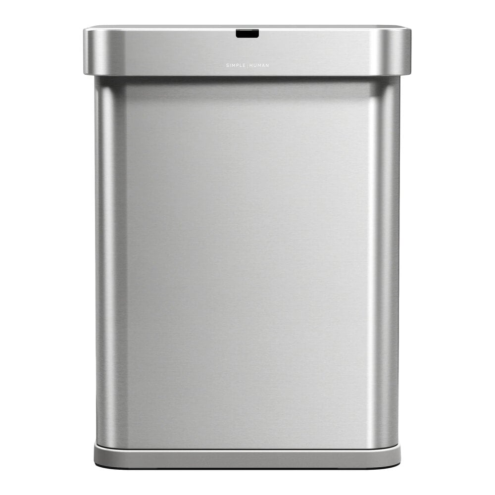 simplehuman ST2047 15.3 Gallon / 58 Liter Brushed Stainless Steel