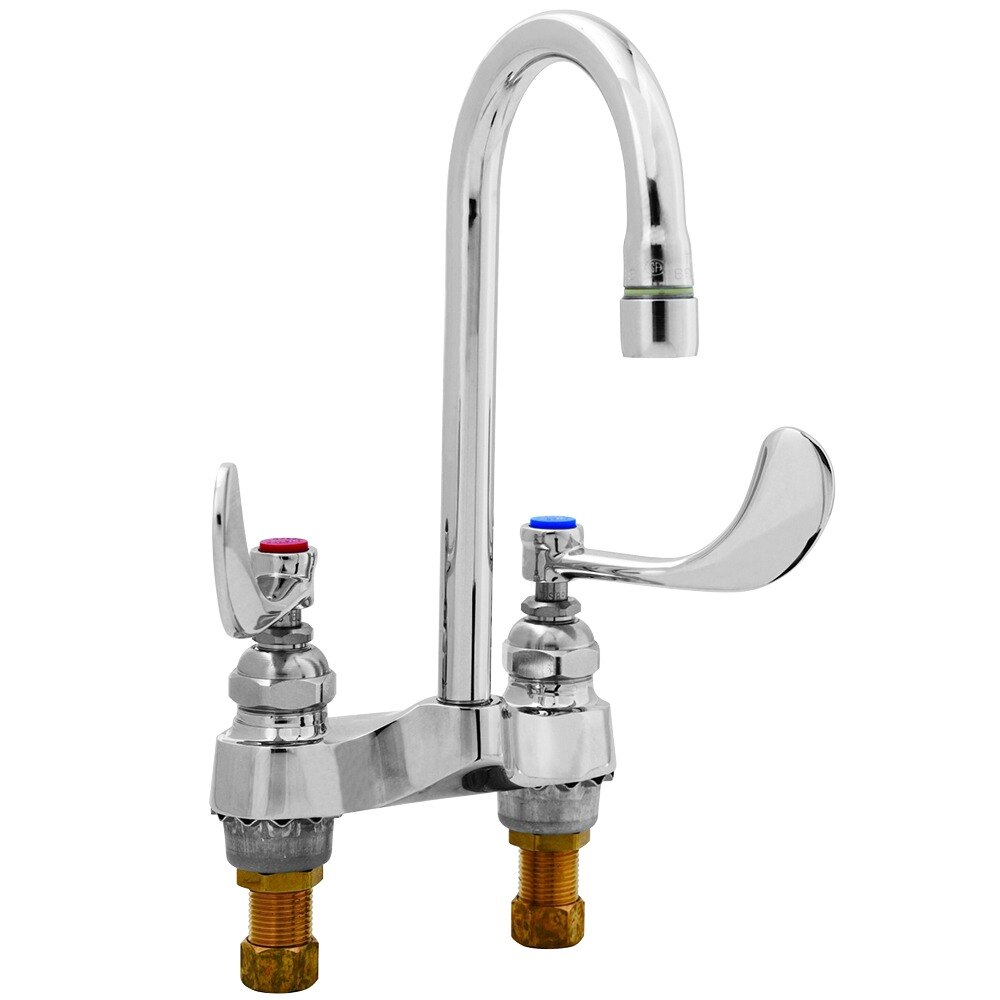 T&S B-0892-01-CR 2.2 GPM Deck Mount Centerset Mixing Faucet with 4