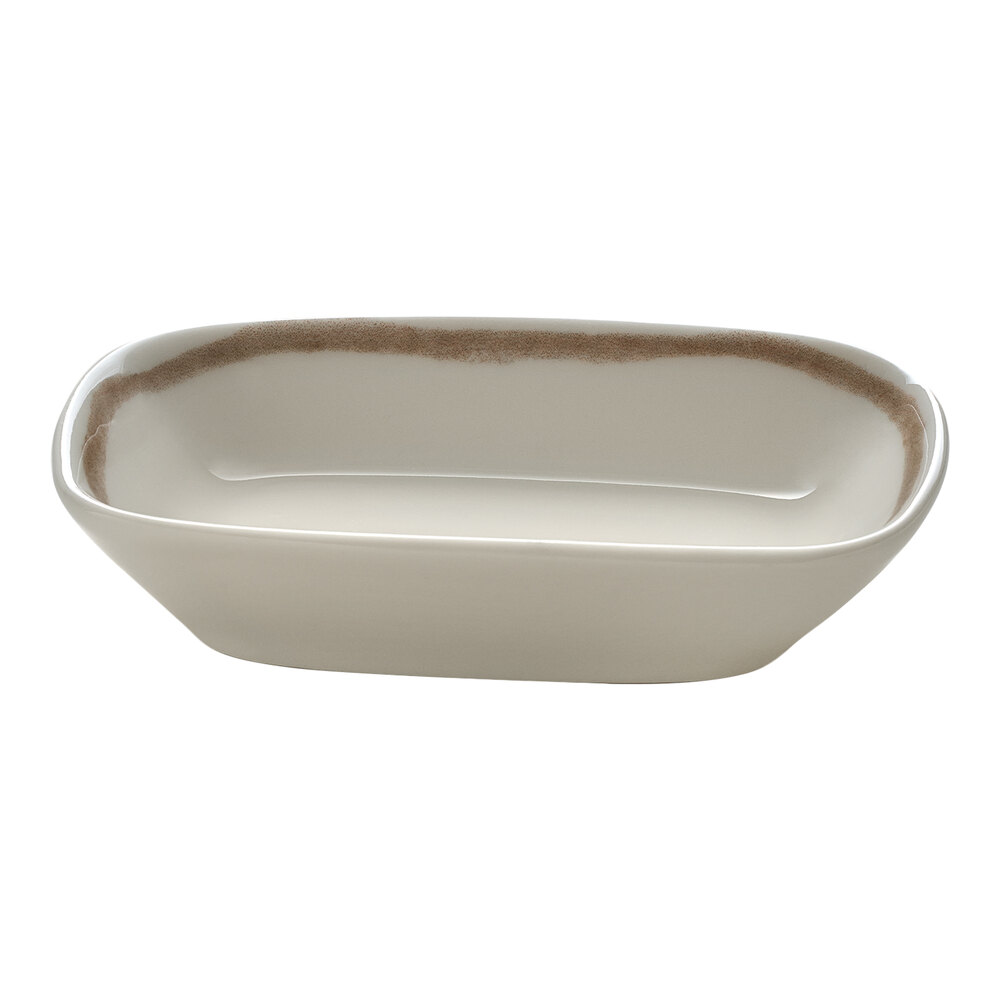 Rectangular Ramekin Heart & Soul Soulmate 3 oz. Rectangular White Porcelain Ramekin with ...