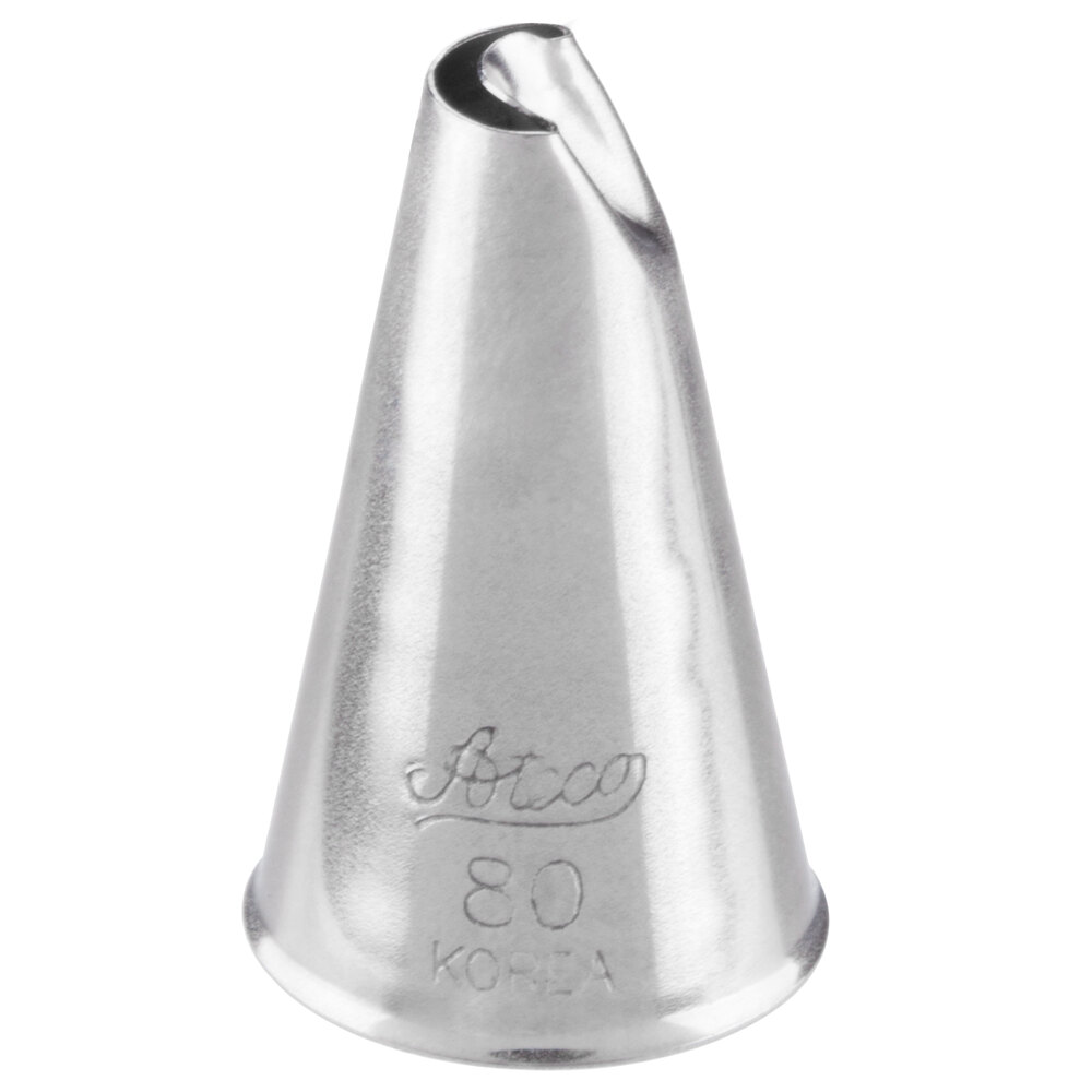 Ateco #81 Lily-of-the-Valley stainless steel piping tip, cone shape with specialty petal opening
