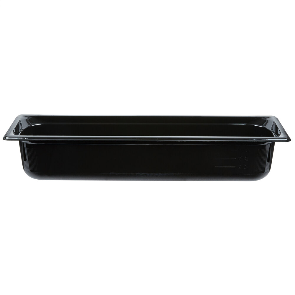 Vollrath 9054420 Super Pan® 1/2 Size Long Black High Heat Plastic Food ...