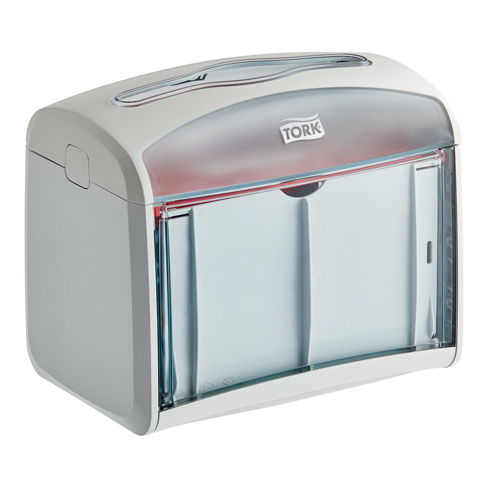 Tork Xpressnap 6234100 Gray Tabletop Interfold Napkin Dispenser N4