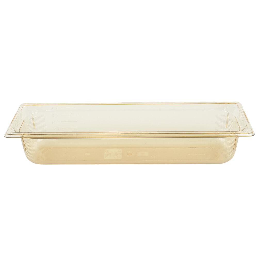 Vollrath 9054410 Super Pan® 1/2 Size Long Amber High Heat Plastic Food ...