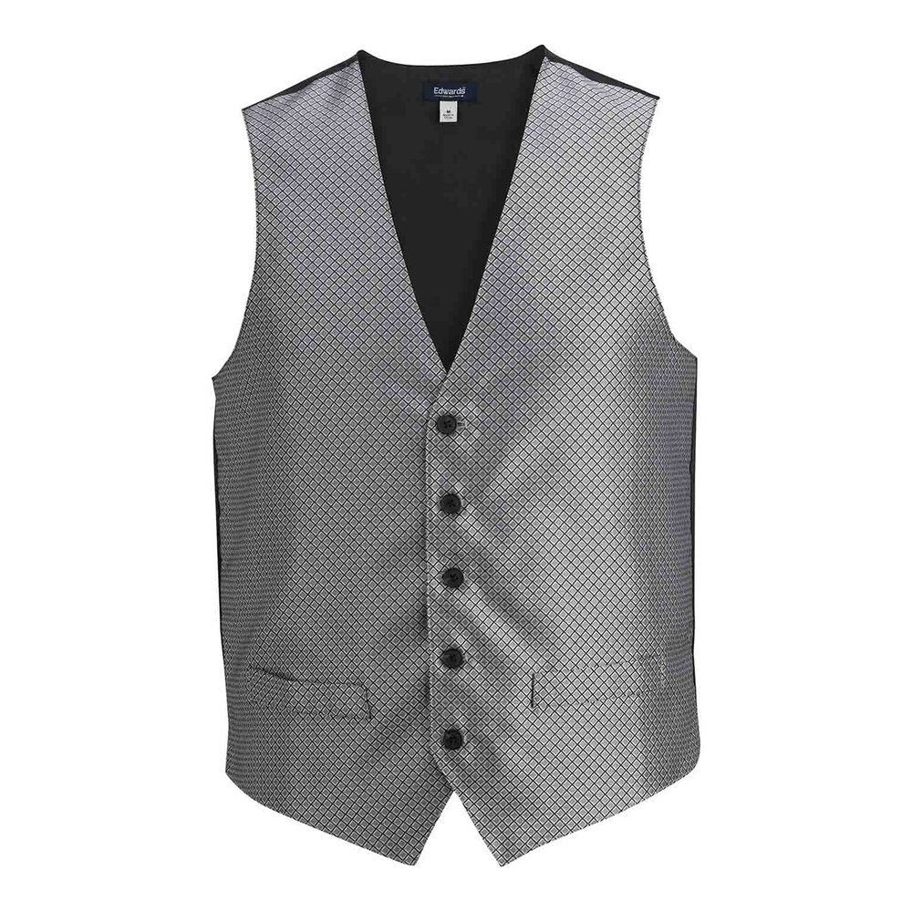 Edwards 4394 Men's Customizable Silver Brocade Diamond Pattern Server ...
