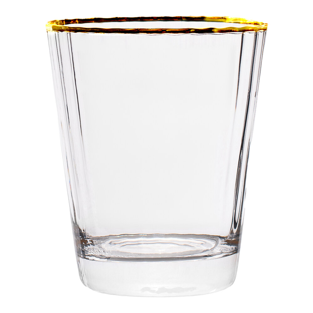 10 Strawberry Street Grace 11 oz. Gold Rimmed Rocks / Double Old ...
