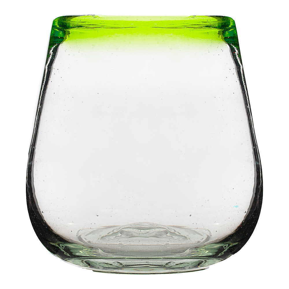 Lime Rim 10 Strawberry Street Lime Rim 16 oz. Stemless Wine Glass - 6/Case