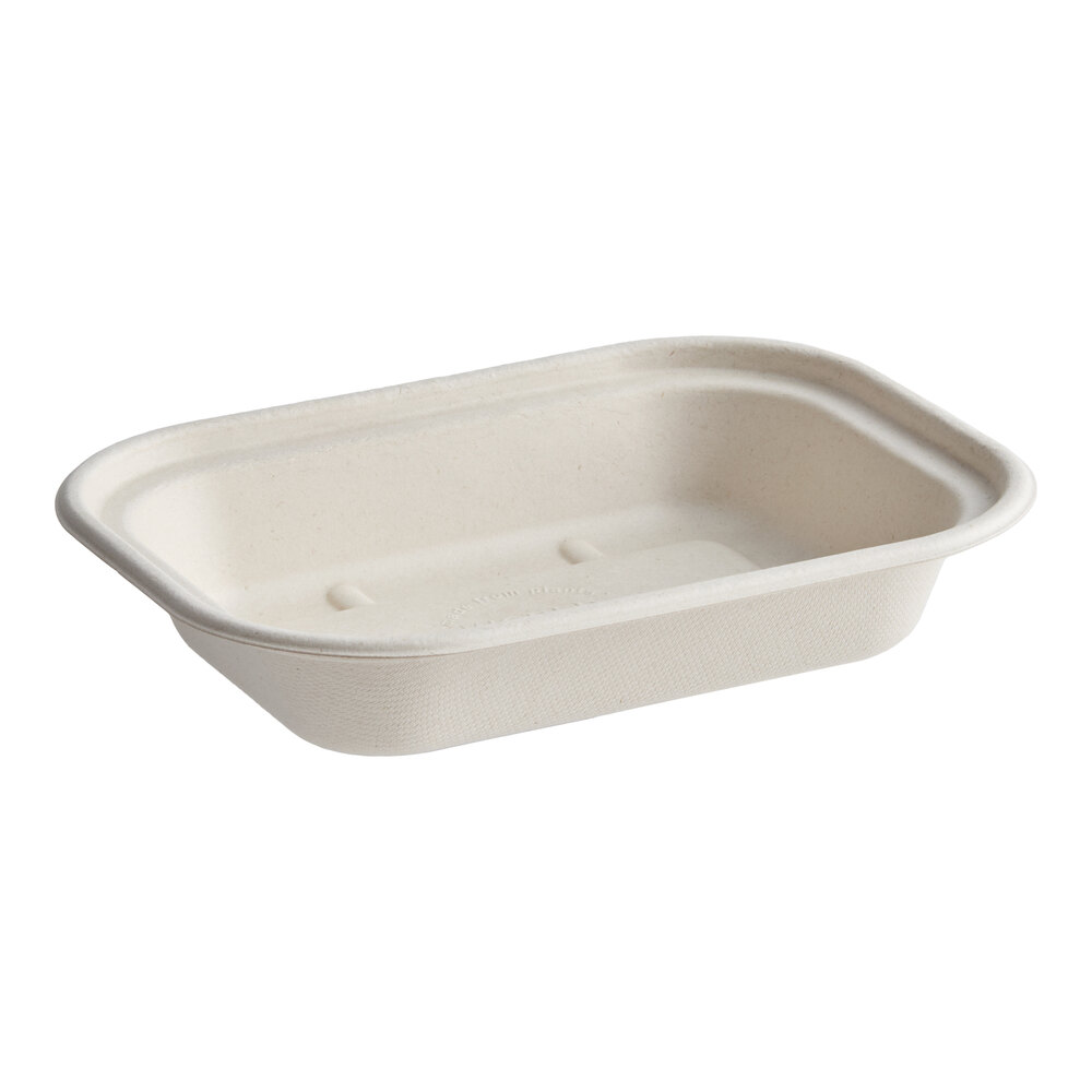 World Centric 17 oz. Compostable Fiber Container with Leaf Plus - 400/Case