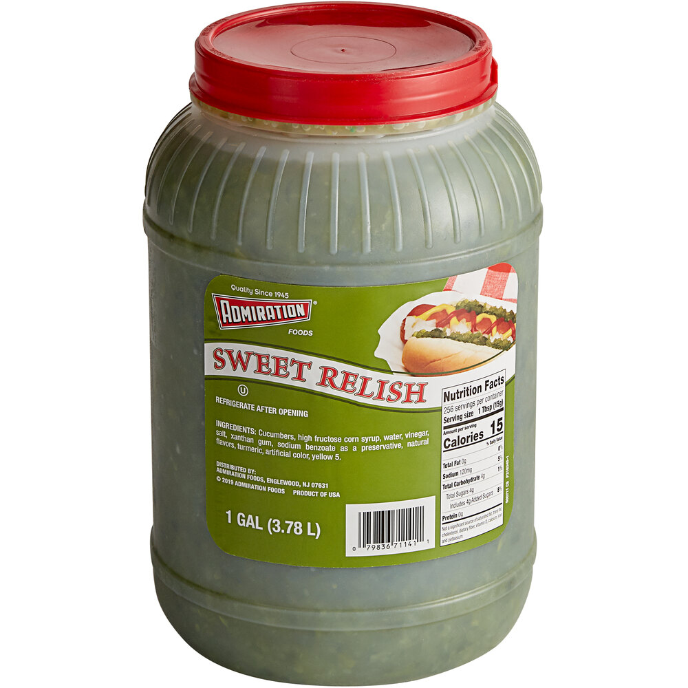 Admiration Sweet Relish 1 Gallon Containers 4/Case