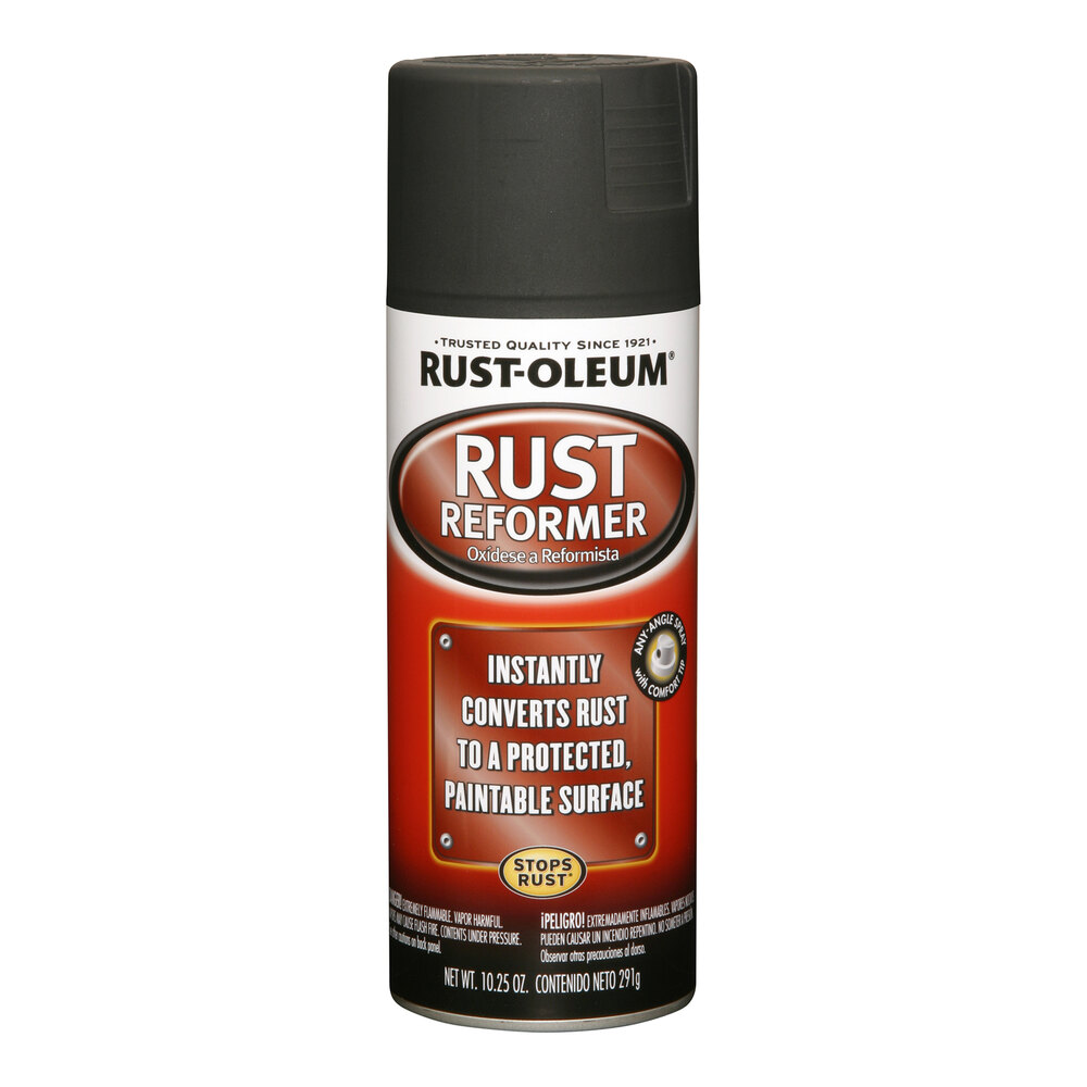 Rust-Oleum 10.25 oz. Flat Black Automotive Rust Reformer Spray