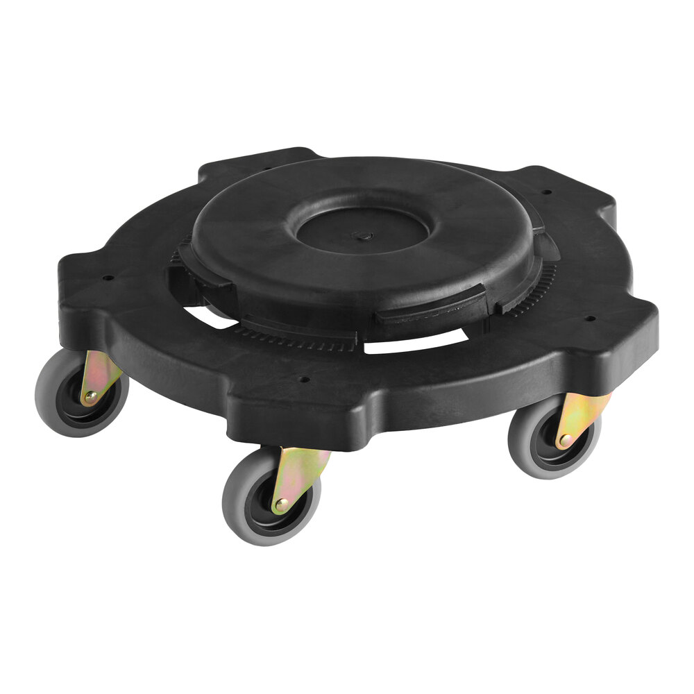 Lavex 250 lb. Round Commercial Trash Can Dolly for 20-, 32-, 44
