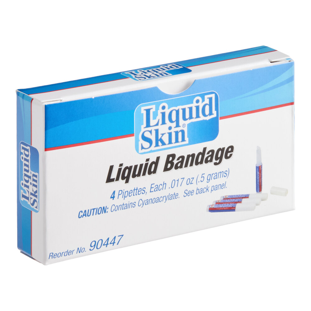 First Aid Only Liquid Skin 90447 0.017 oz. Liquid Bandage - 4/Box