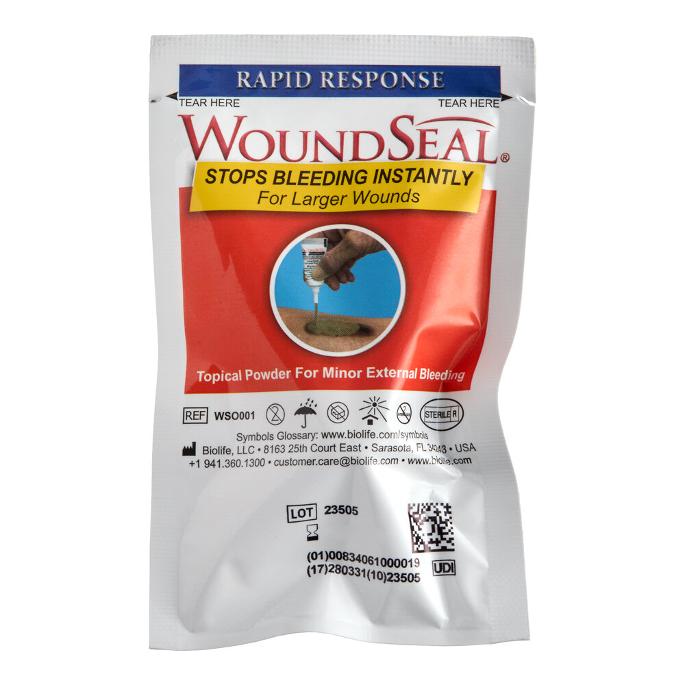 WoundSeal 90327-002 Rapid Response Blood Clot Powder - 24/Case