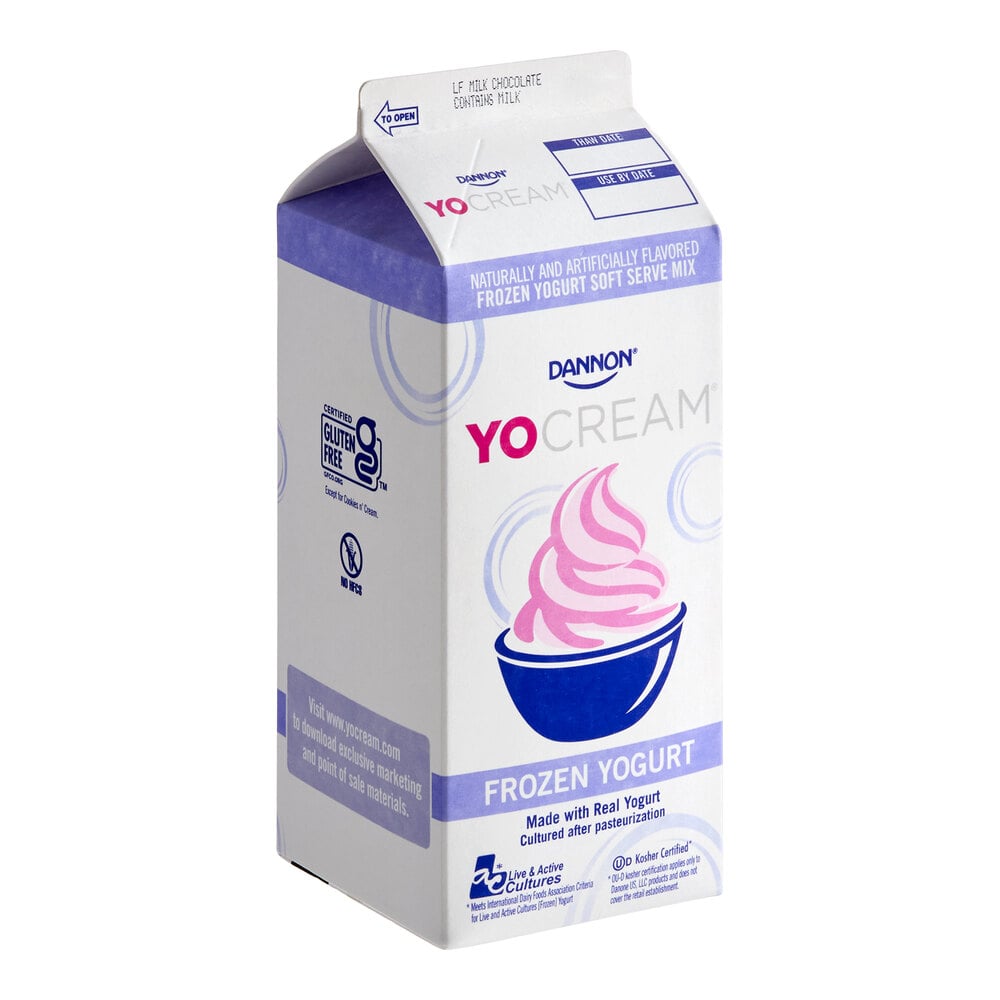 Dannon YoCream Low-Fat Milk Chocolate Frozen Yogurt Mix 0.5 Gallon