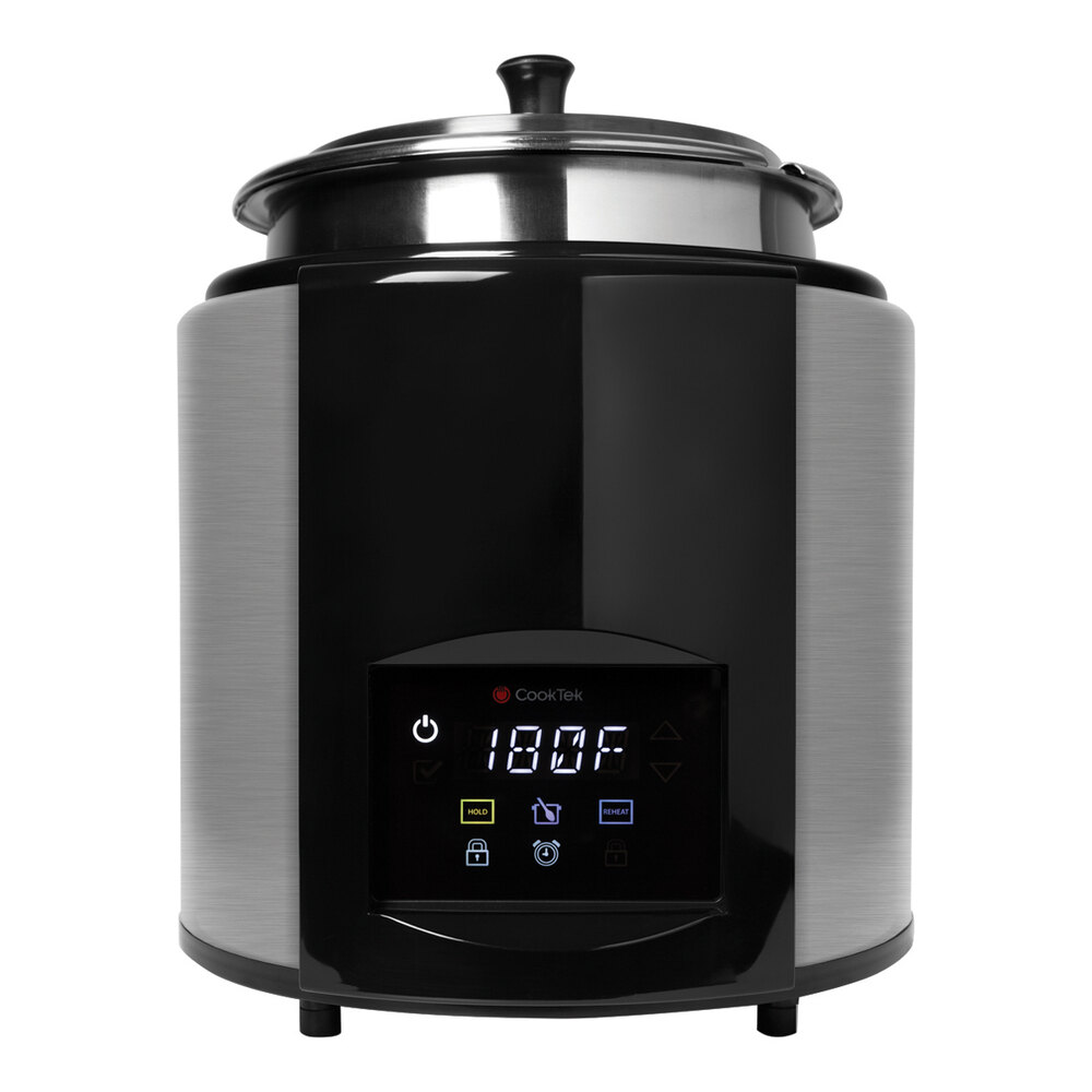 Soup Rethermalizer CookTek SinAqua 675101-AL 7 qt. Round Brushed Aluminum Soup ...