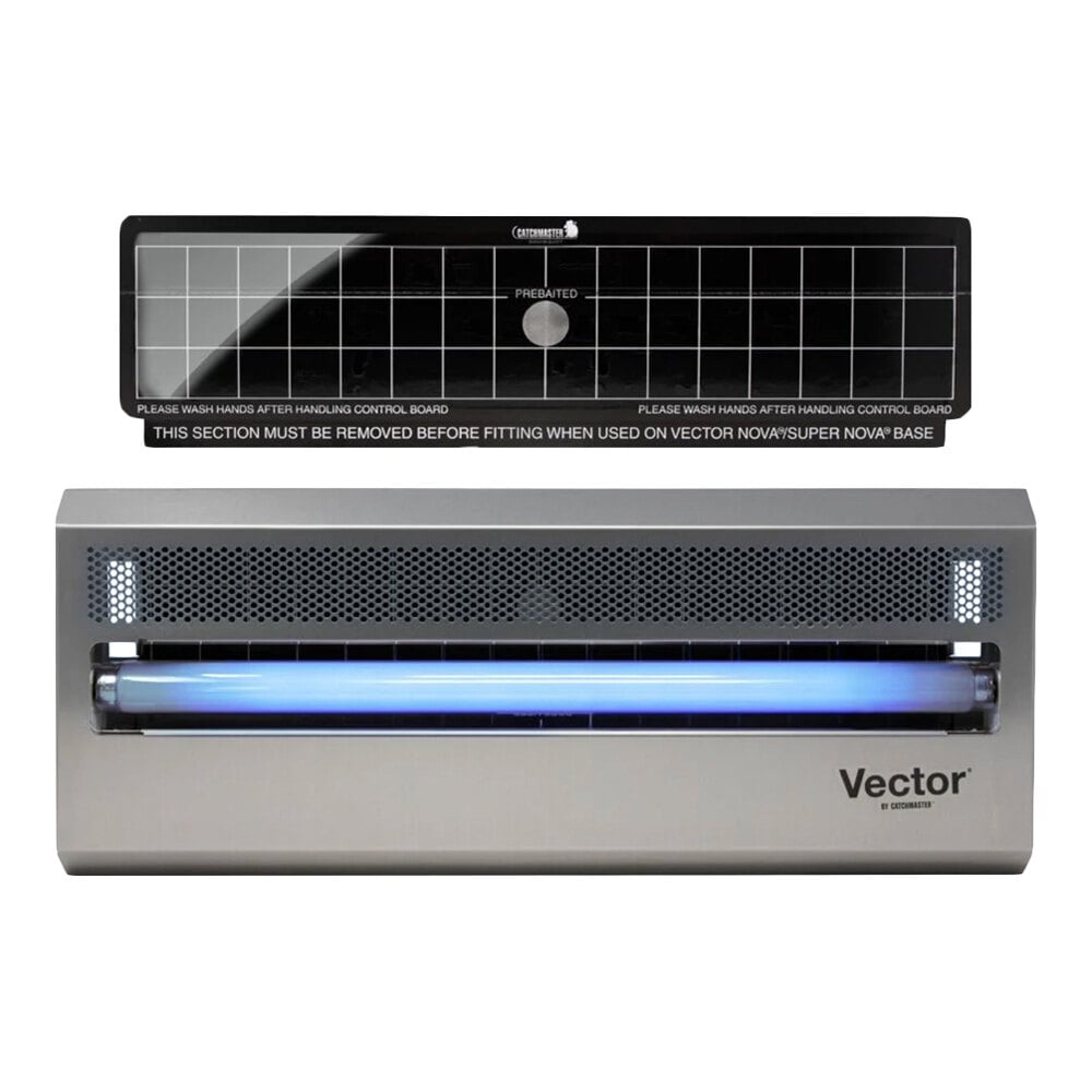 Vector Ilt Catchmaster Vector 15 VECTOR15-SP Silver UV Light Fly Trap with 1 Glue ...