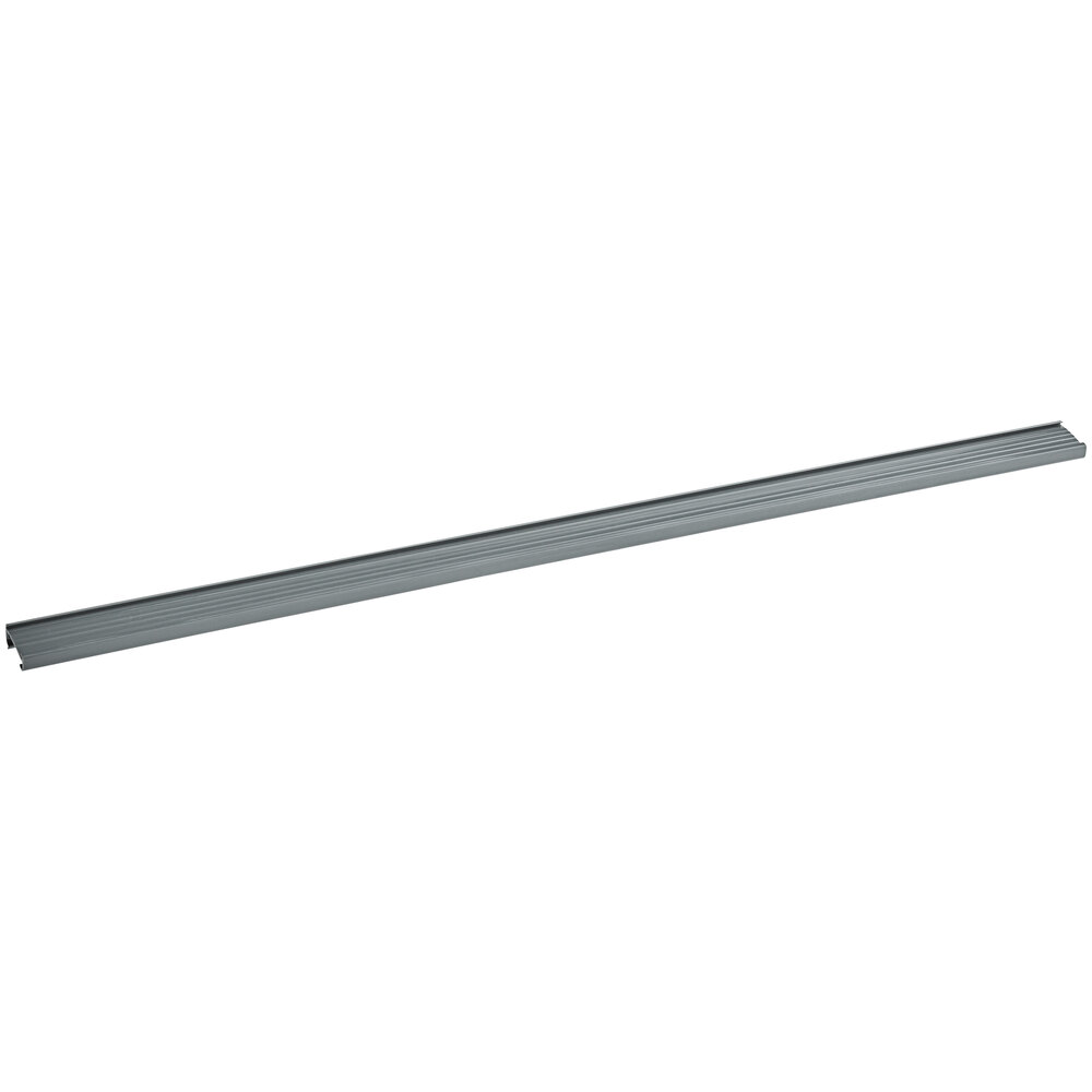 A gray 31-inch label holder designed for wire shelving.