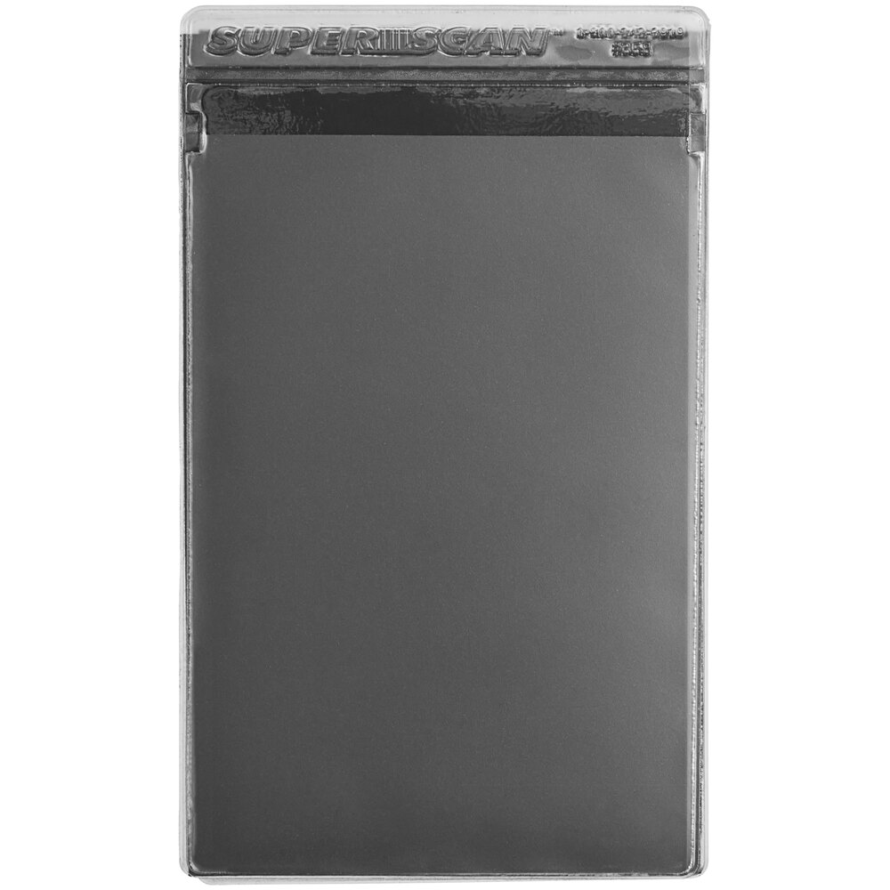 A 5 inch by 3 inch magnetic label holder.
