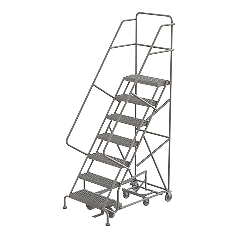 Sloop Ladder Tri-Arc 7-Step All-Direction 50-Degree Slope Rolling Safety Ladder with ...