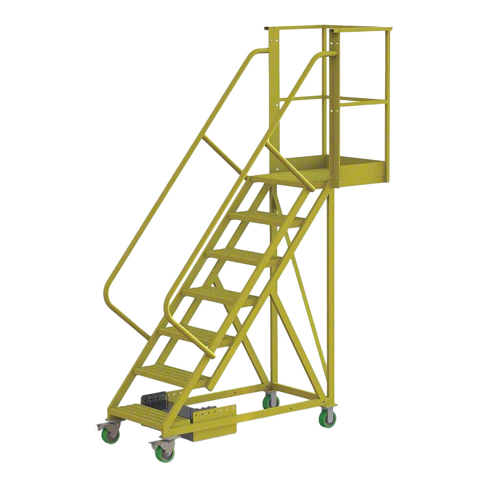 Tri-Arc U-Design Series 7-Step Unsupported Rolling Cantilever Ladder ...