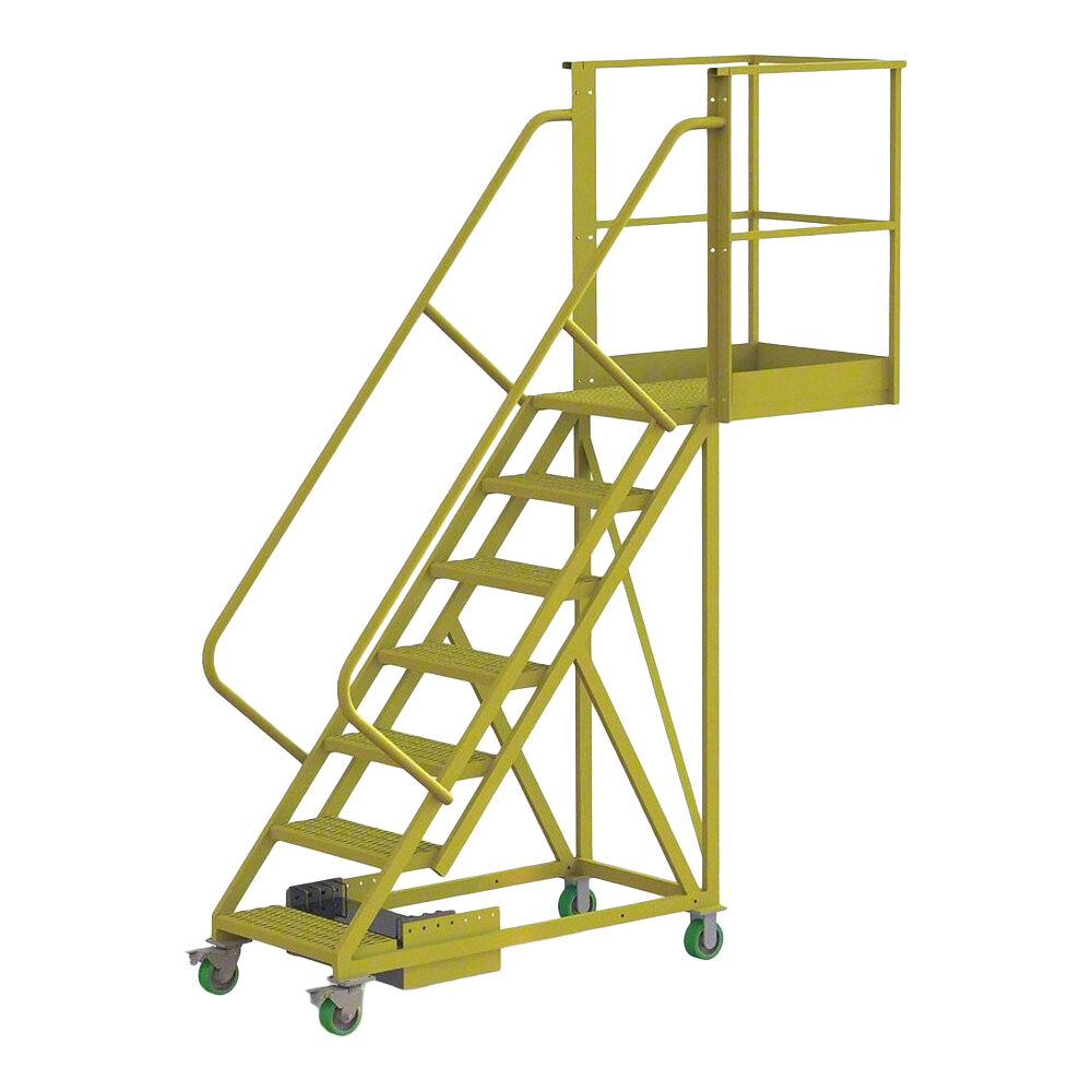 Tri-Arc U-Design Series 7-Step Unsupported Rolling Cantilever Ladder ...