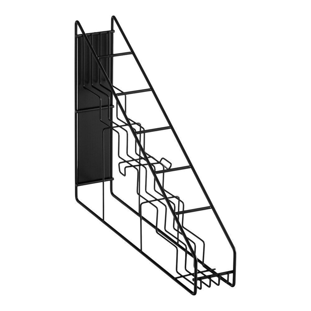 Torani 6-Tier 6-Bottle Black Stainless Steel Wire Rack for 750 mL-1 ...
