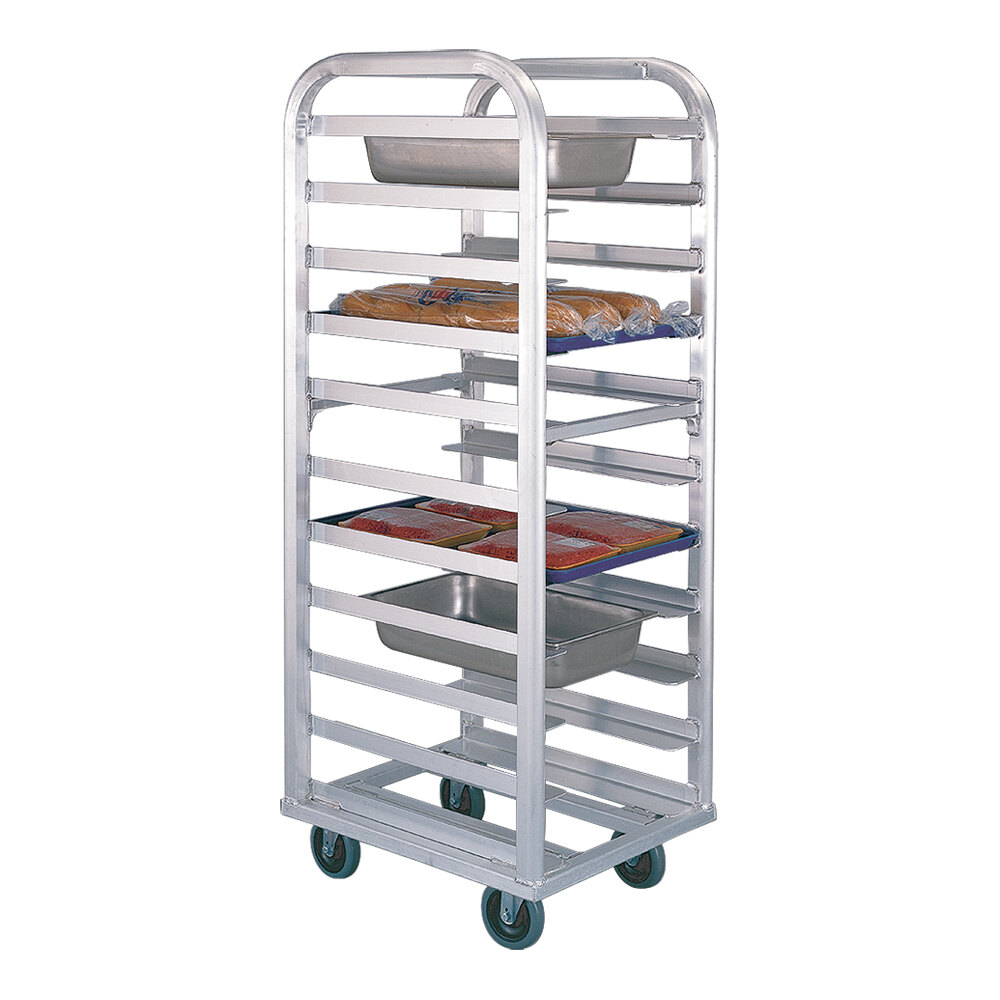 Pan Stacker Rolling Rack New Age Industrial Lifetime Series 11-Pan Full-Size Wide-Angle Aluminum ...
