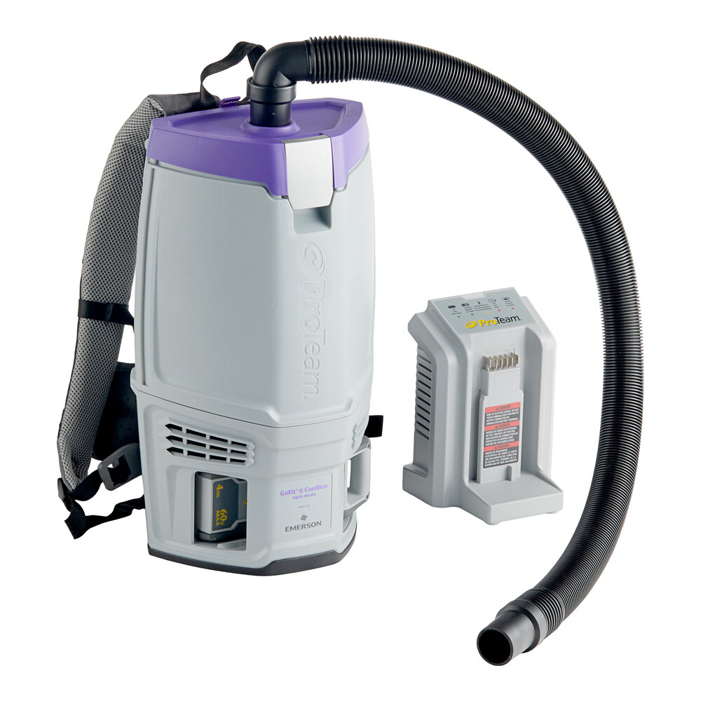 ProTeam GoFit® 6 107784 4.0 Ah 6 Qt. Cordless Backpack Vacuum with