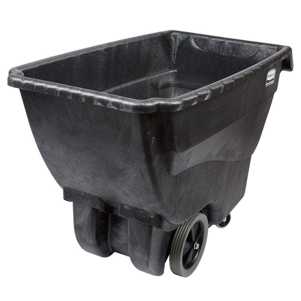 Rubbermaid Commercial FG101100BLA Black 0.75 cu. yd. Tilt Truck (600 lb.)