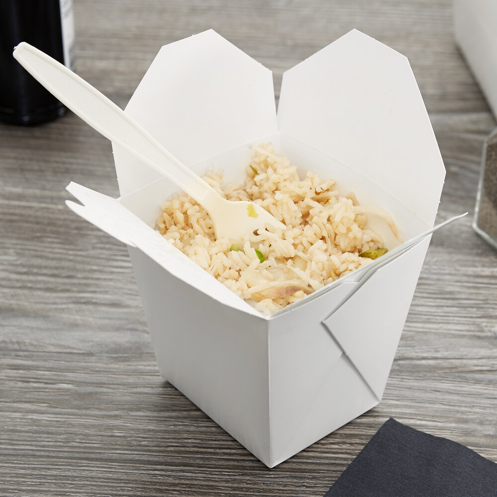 FoldPak 26MWWHITEM 26 oz. White Microwavable Paper TakeOut Container