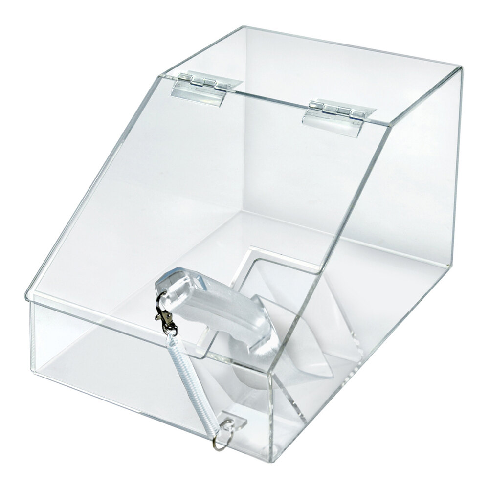 Azar Displays 1.5 Gallon Clear Acrylic Bulk Bin with Scoop 400418