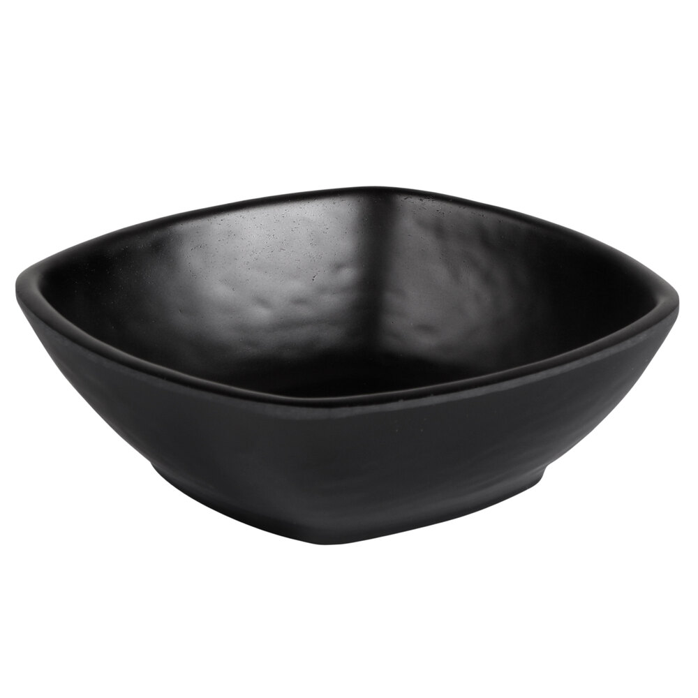 Elite Global Solutions JW4033 Ore 8 oz. Black Square Bowl 6/Case