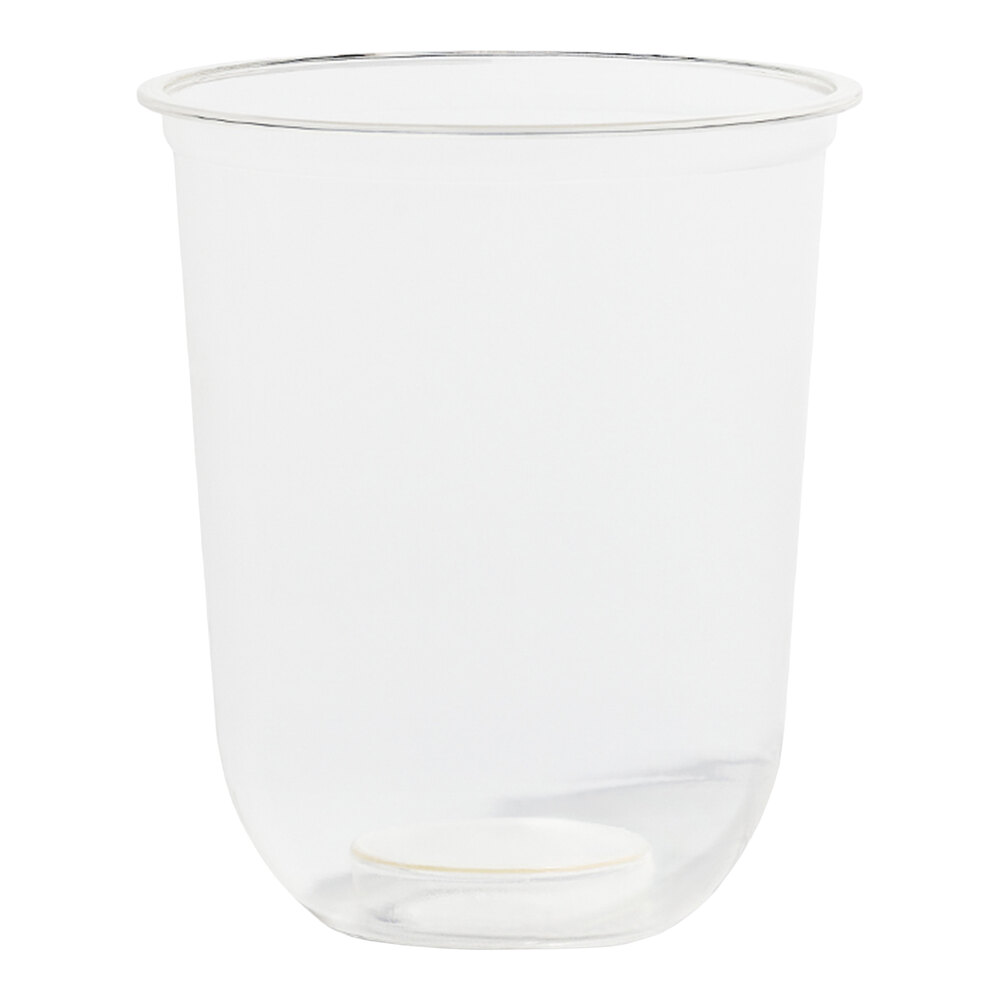 Tossware Natural 16 oz. Customizable Plant-Based PLA Plastic Rounded ...