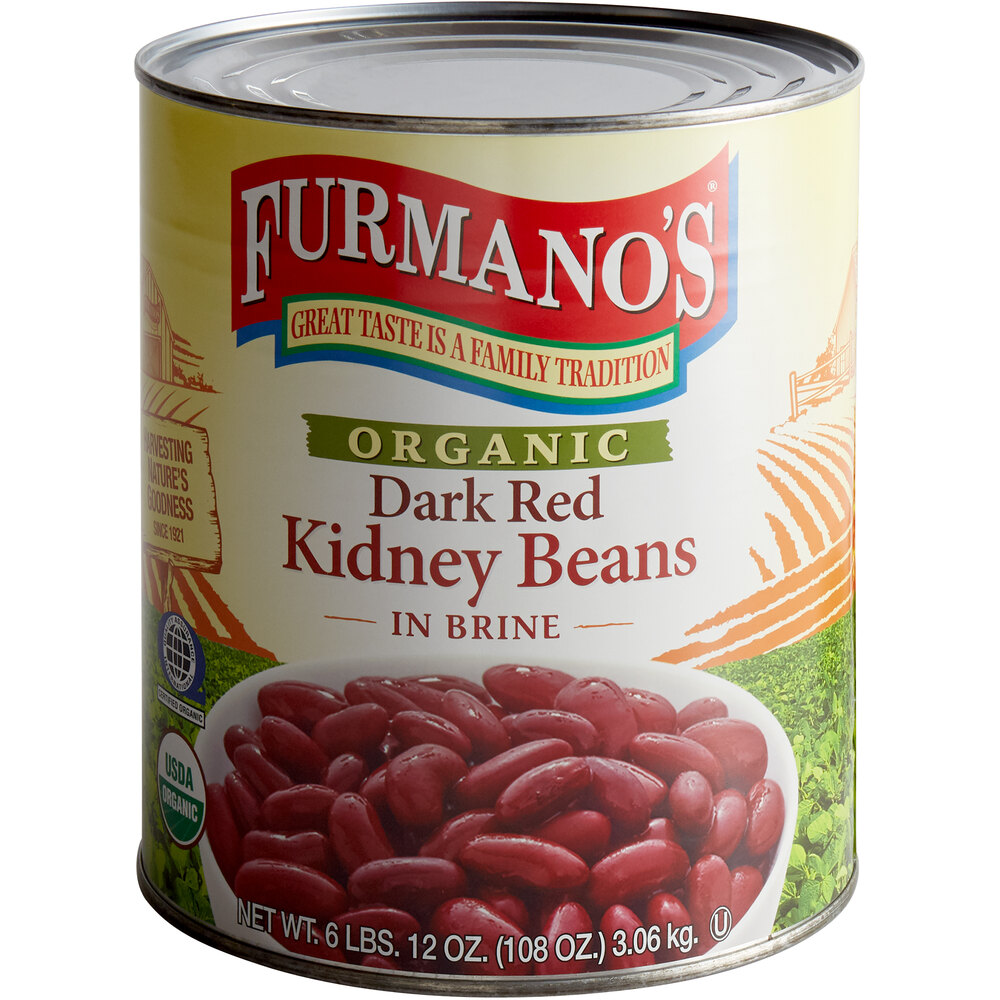 Furmano's Organic Dark Kidney Beans in Brine 10 Can