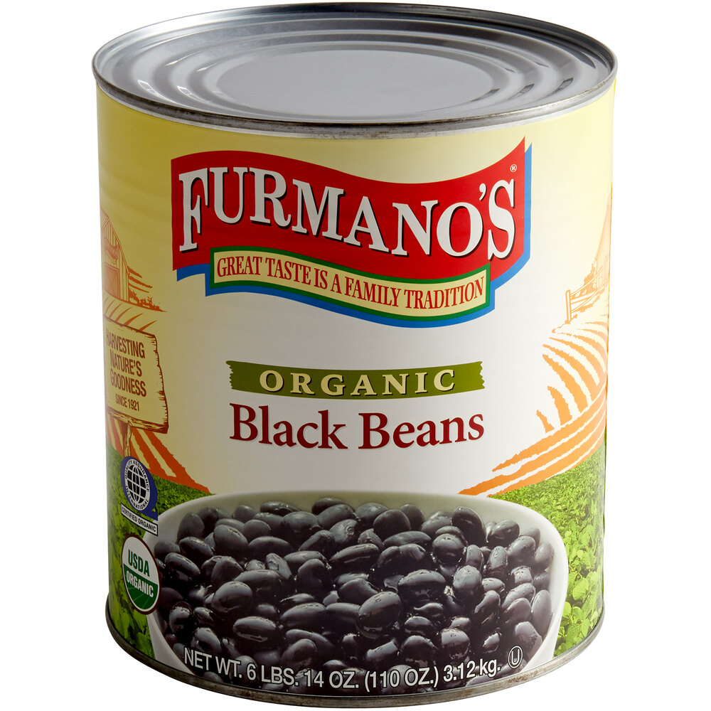 Furmano's Organic Black Beans in Brine 10 Can