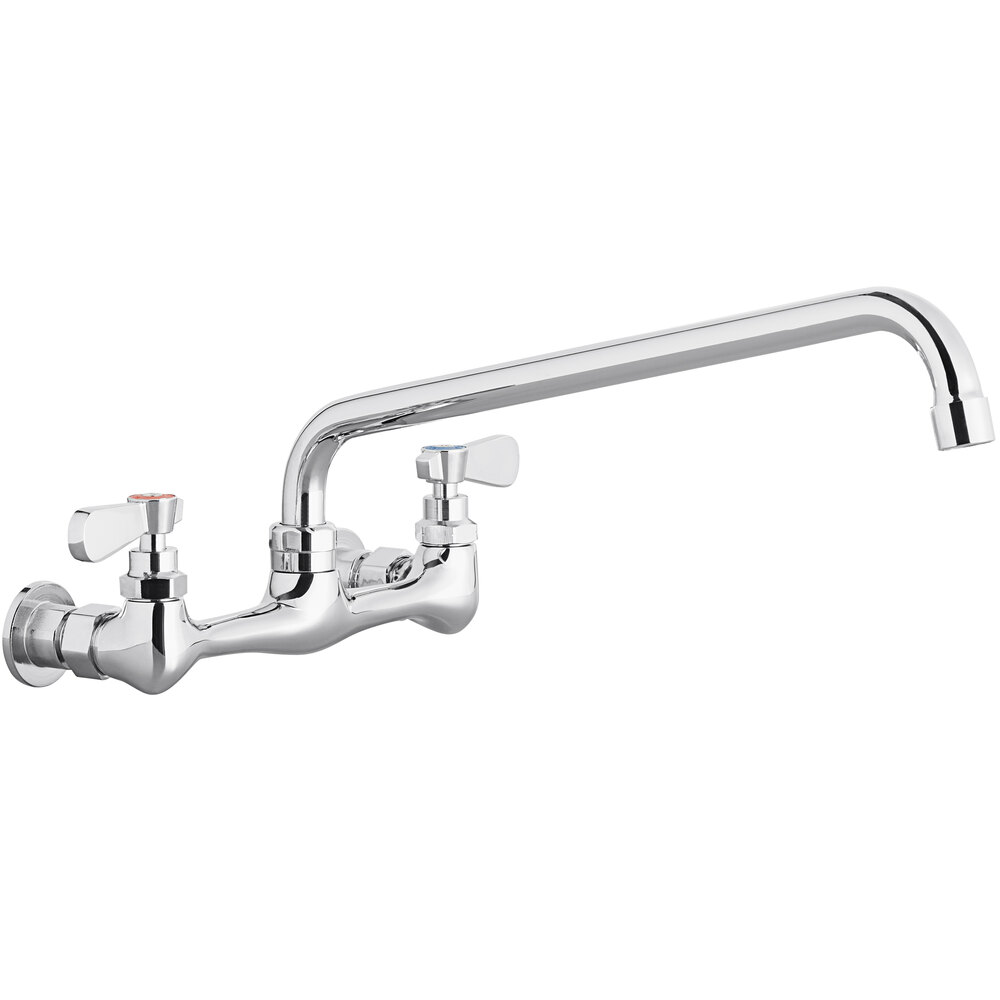 Regency Low Lead Wall Mount Faucet with 8" Centers and 8" Swing Spout 