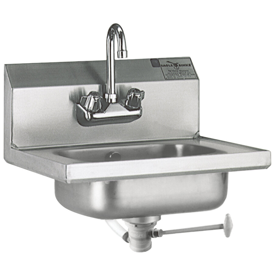 L,14-3/4 In Details about   Eagle Group Hsa-10-F-If1 Hand Sink,Wall,18-7/8 In 