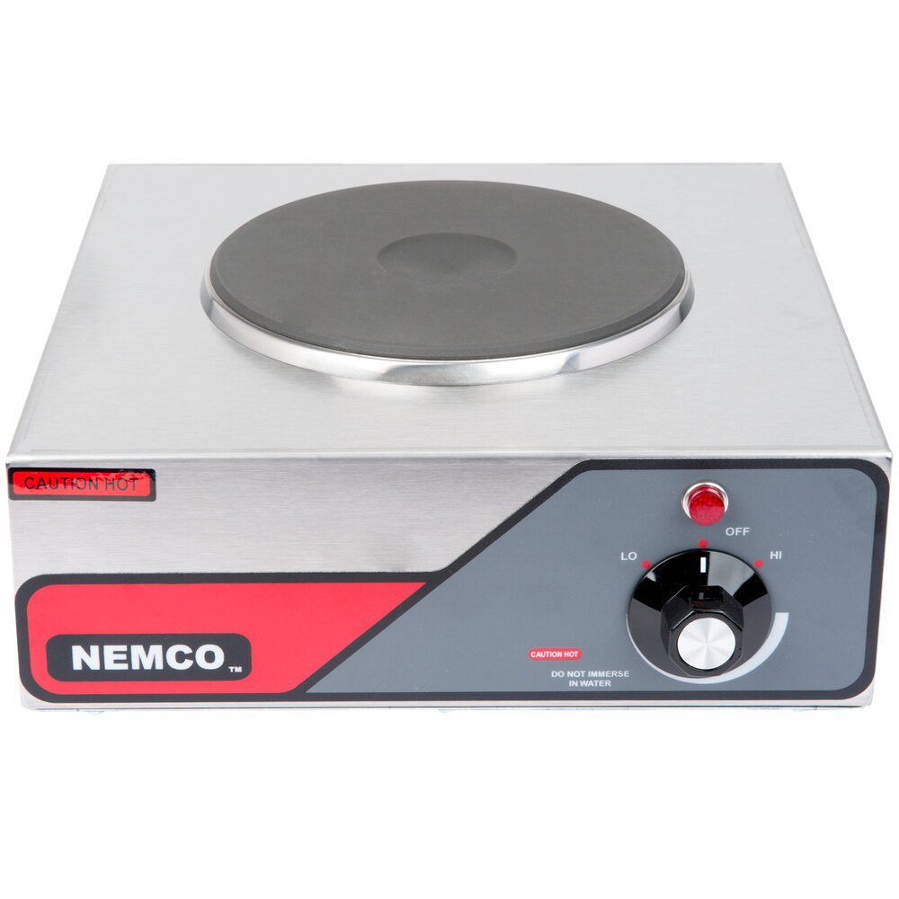 Nemco 63101 Electric Countertop Hot Plate with 1 Solid Burner 120V