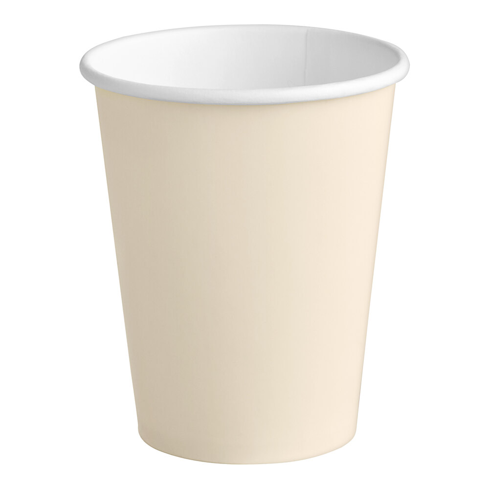Creative Converting 9 oz. Ivory Poly Paper Hot / Cold Cup - 240/Case