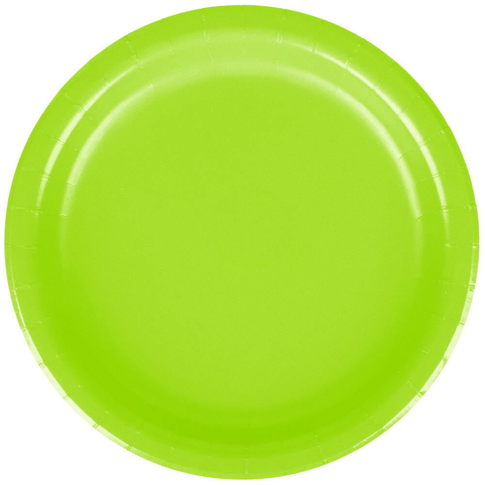 Creative Converting 793123B 7" Fresh Lime Green Paper Plate 240/Case