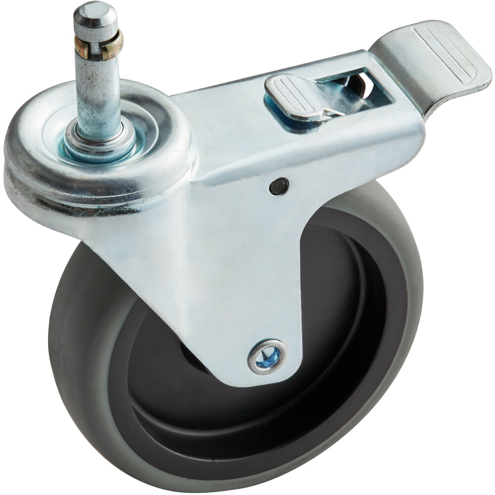 Choice 4" Swivel Caster for Bussing and Utility Carts With Brake