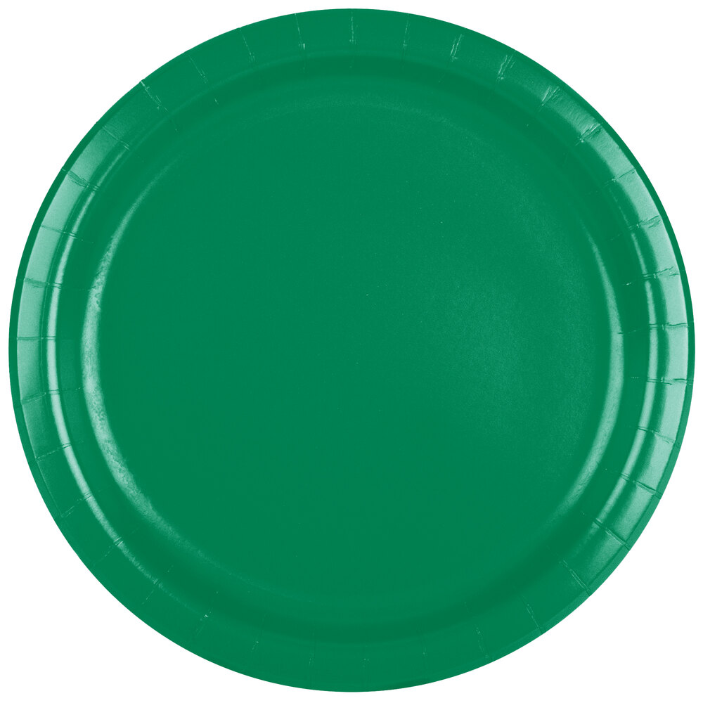 Creative Converting 47112B 9" Emerald Green Paper Plate 240/Case